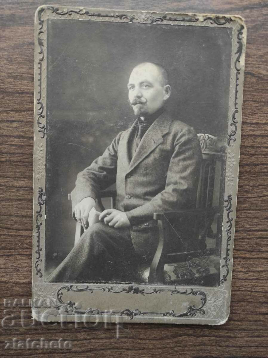 Carton foto vechi Regatul Bulgariei - atelier R. Liebich Ruse