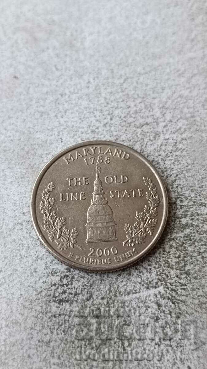 САЩ 25 цента 2000 D Maryland