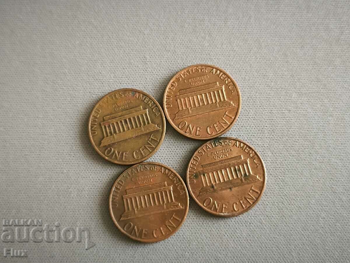 Лот монети - САЩ - 1 цент | 1980г. - 1983г.