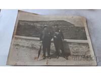 Photo Soldier with decorations and an elderly man