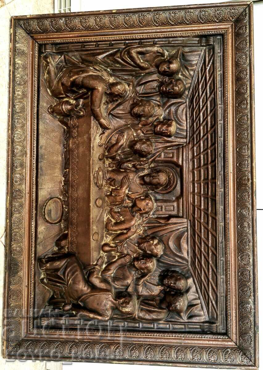 Collar Antique Relief Royal Painting The Last Supper 1930s