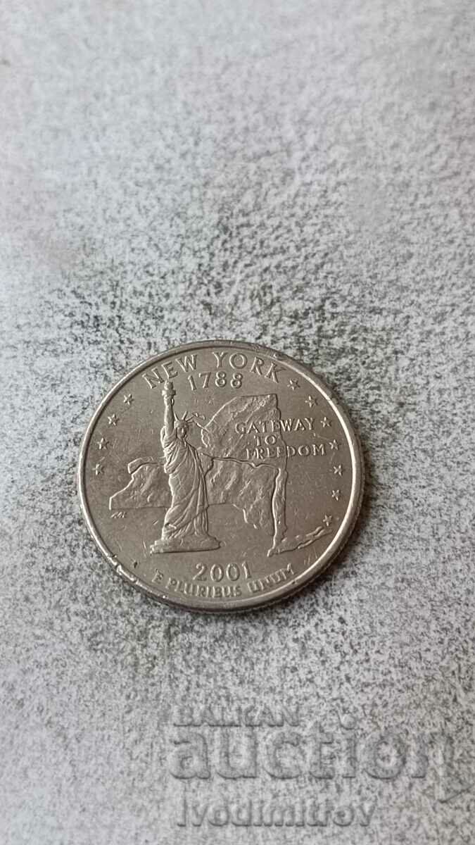 US 25 cents 2001 P New York