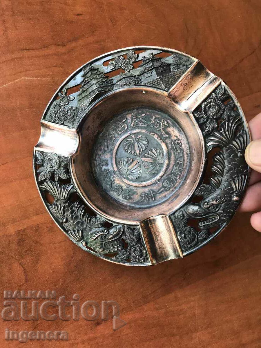 ASHTRAY BRONZE BRASS ORNAMENTED - 5 ASHTRAY BRONZE BRASS ORNAMENTED - 5