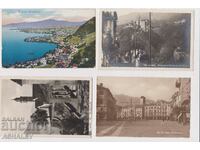 Lot of 8 maps of Switzerland traveled 1907-34