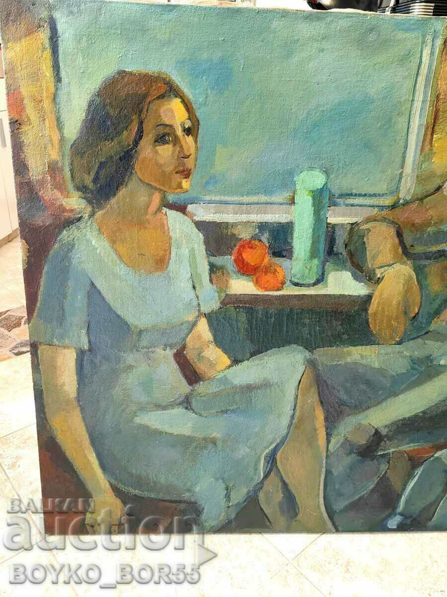 Huge Old Social Realism Picture B. Obreshkov 1968 with price 9989.00 BGN | € 5107.29 Huge Old Social Realism Picture B. Obreshkov 1968 with price 9989.00 BGN | € 5107.29