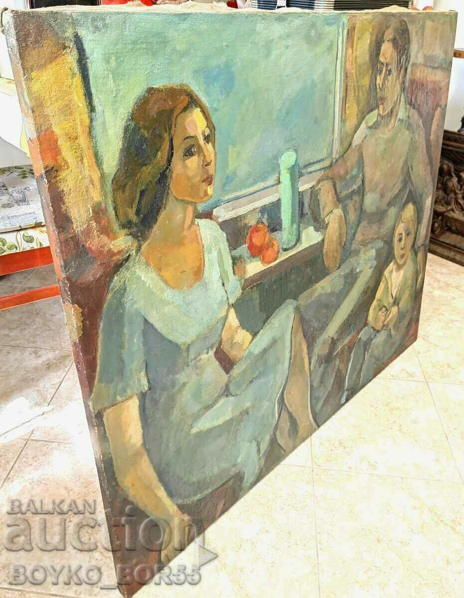 Huge Old Social Realism Picture B. Obreshkov 1968 - 5 Huge Old Social Realism Picture B. Obreshkov 1968 - 5