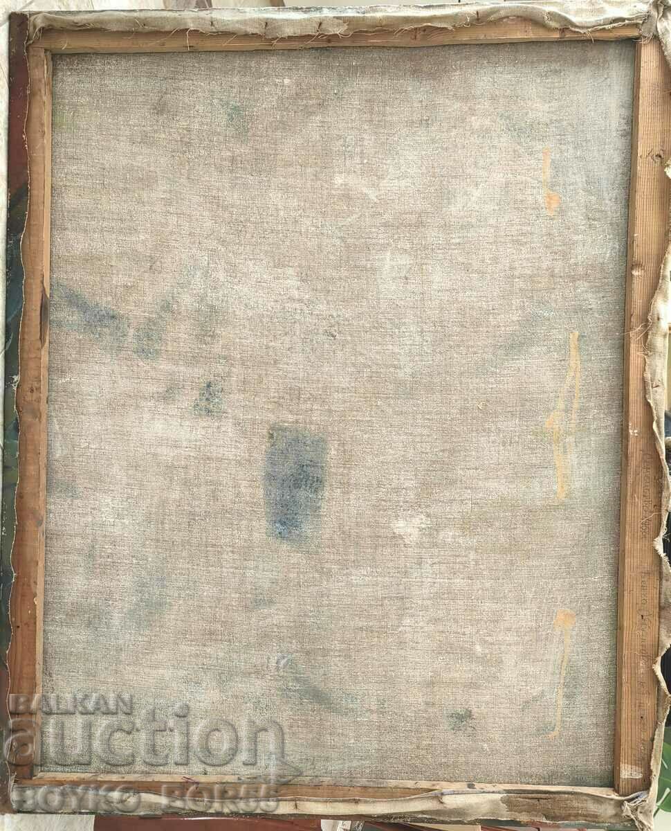 Huge Old Social Realism Picture B. Obreshkov 1968 - 6 Huge Old Social Realism Picture B. Obreshkov 1968 - 6