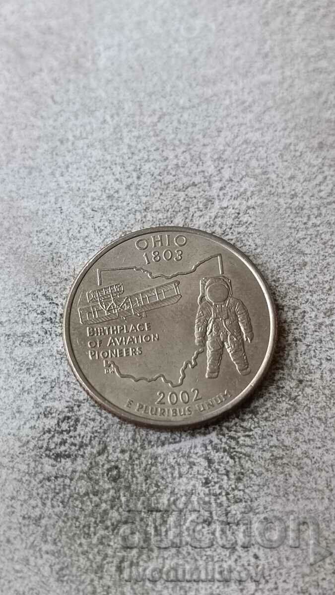 САЩ 25 цента 2002 P Ohio