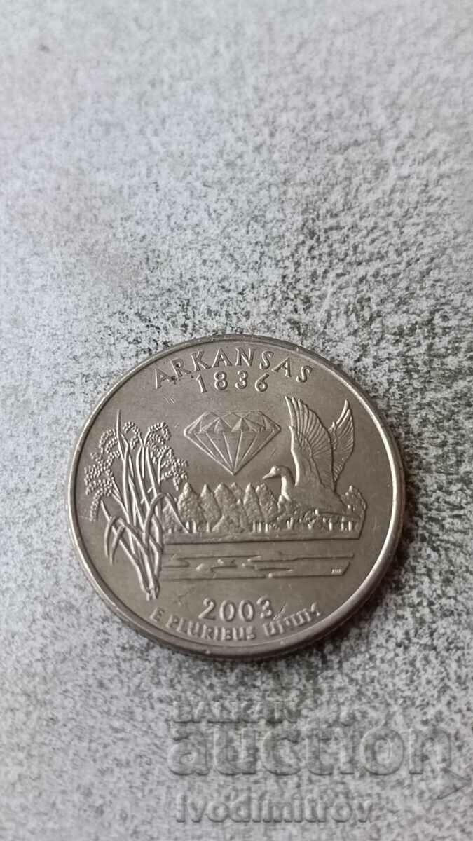 SUA 25 Cent 2003 P Arkansas