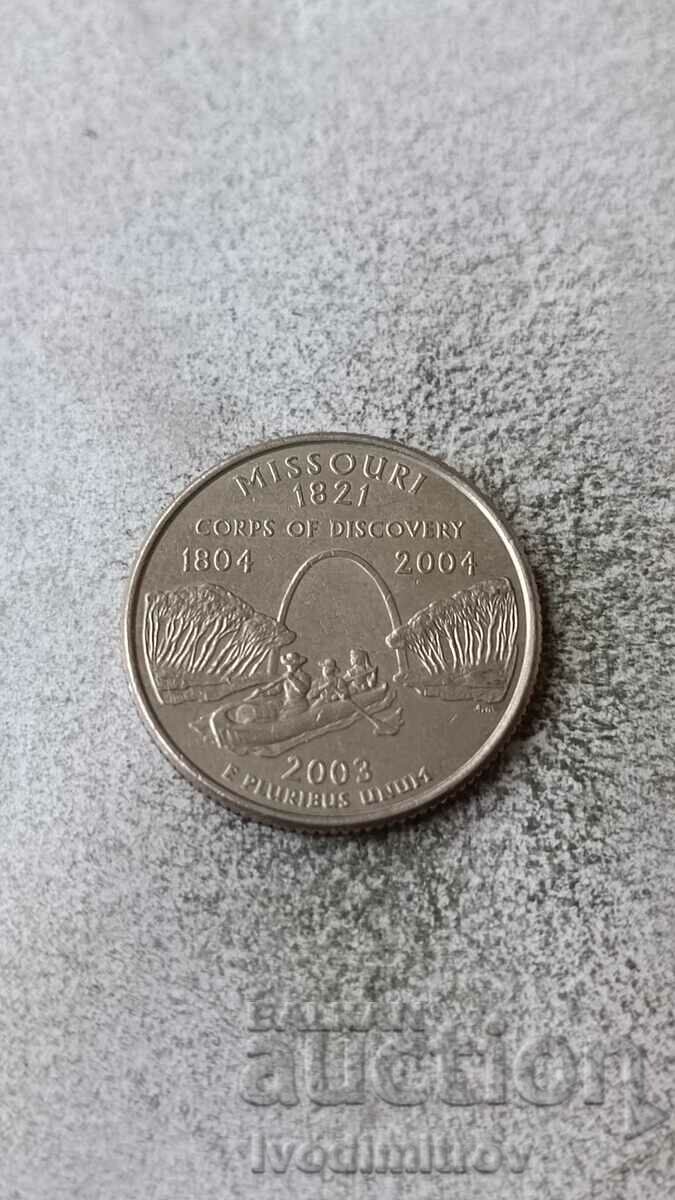 САЩ 25 цента 2003 P Missouri