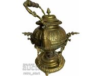 Antique bronze teapot with stand and hot plate. From the 1 st. NZC