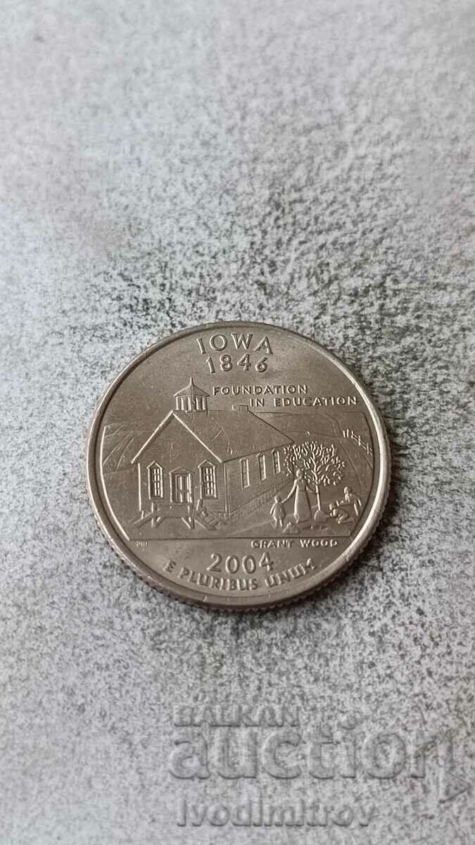 SUA 25 de cenți 2004 P Iowa