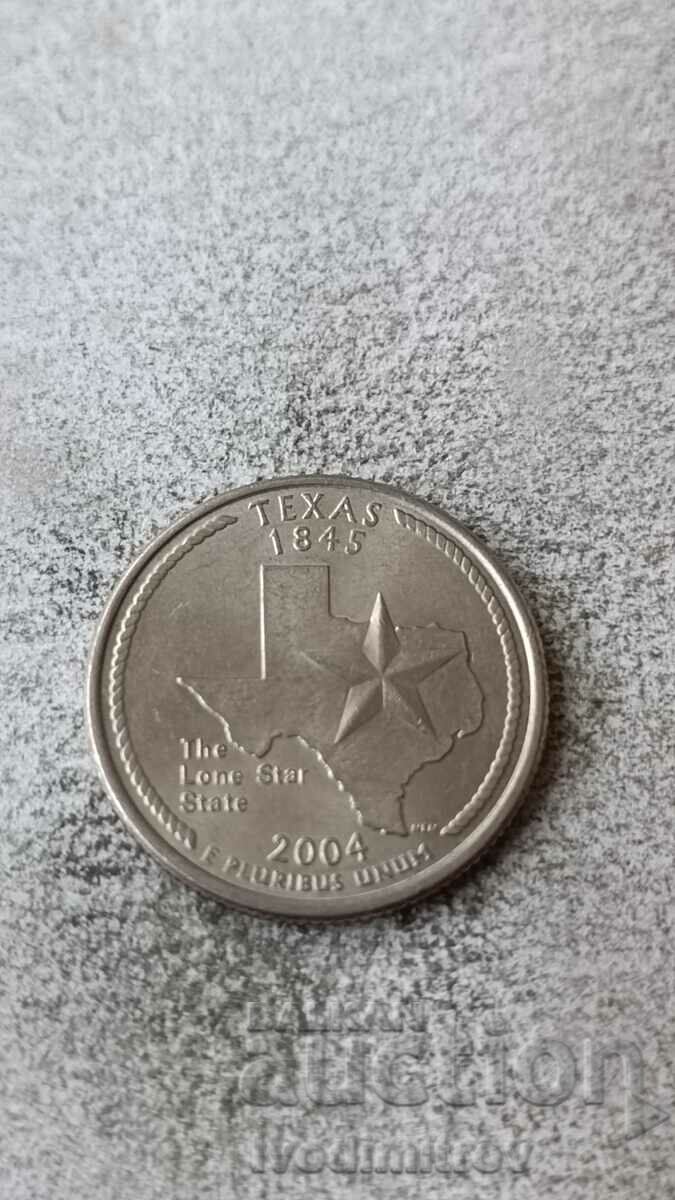 САЩ 25 цента 2004 P Texas