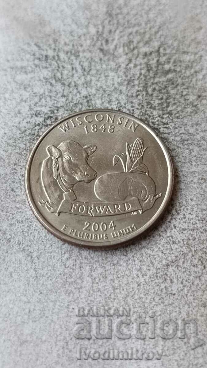 САЩ 25 цента 2004 P Wisconsin