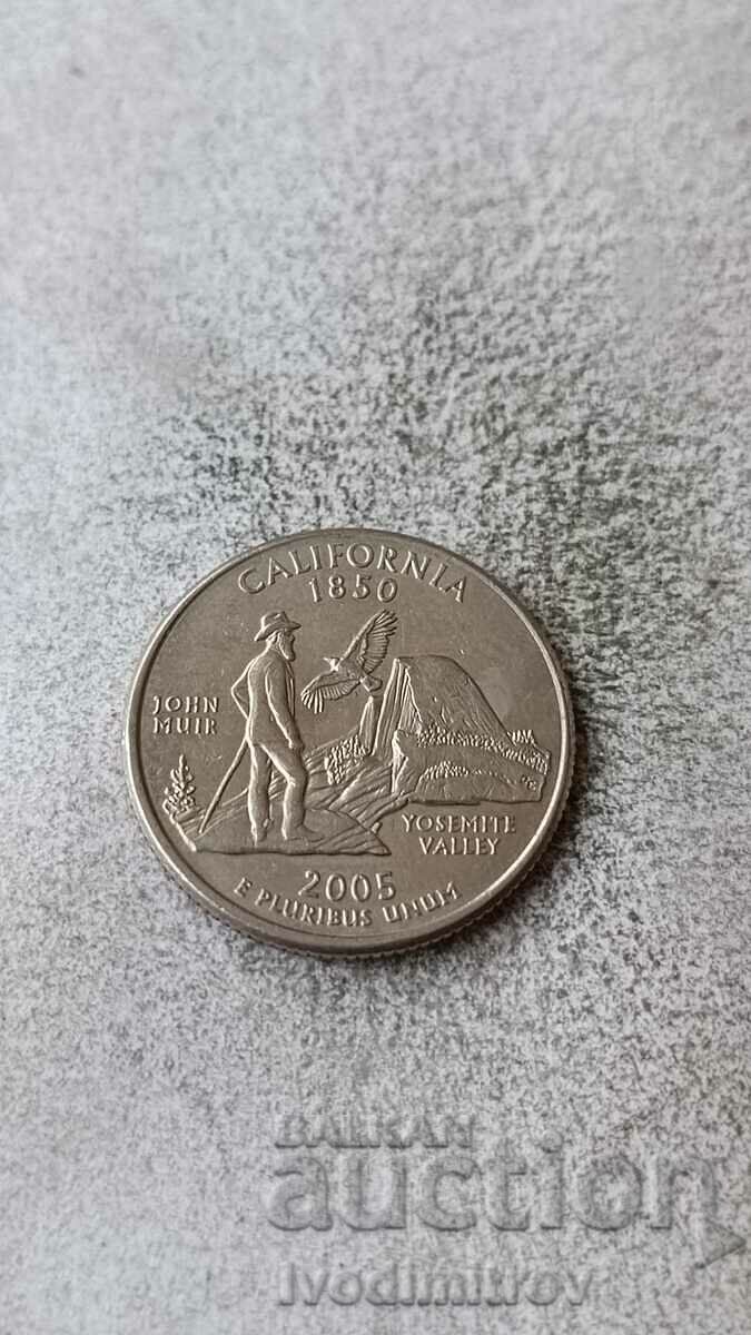 USA 25 cents 2005 P California