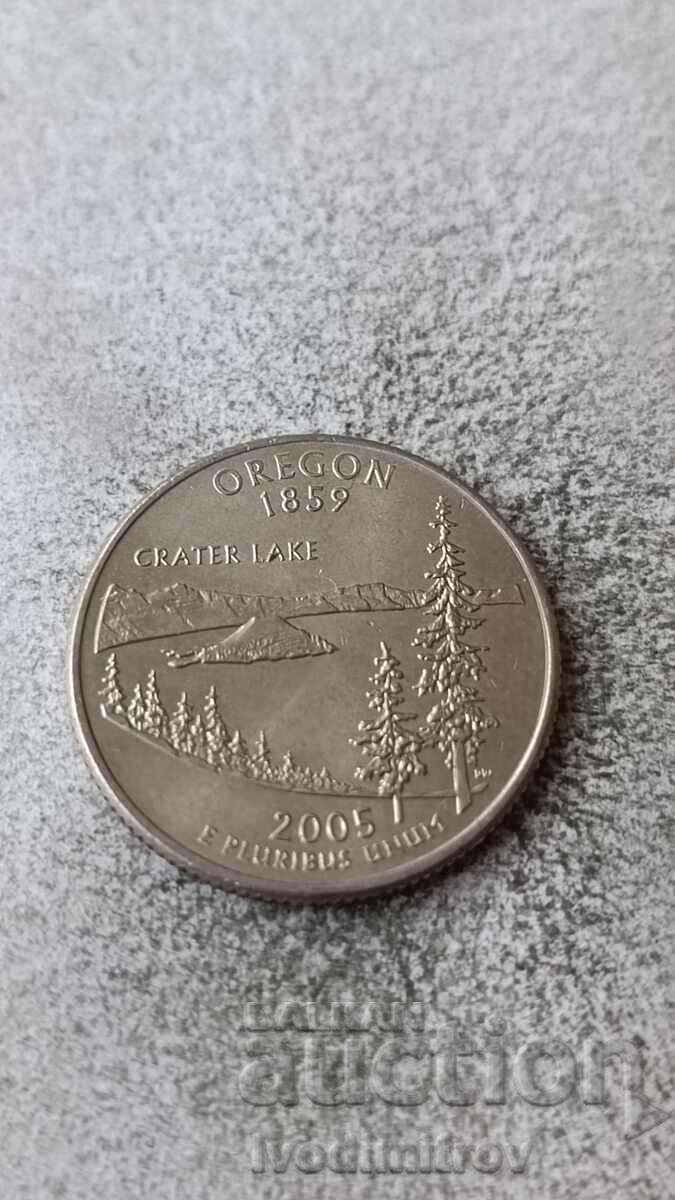 USA 25 cents 2005 P Oregon