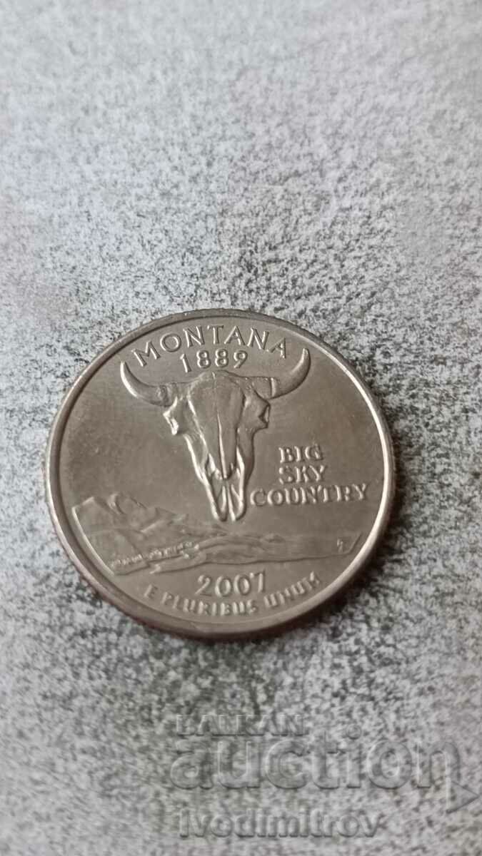 USA 25 Cent 2007 P Montana