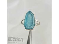 4954 Silver ring with blue Aventurine