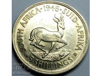 South Africa 5 Shillings George VI Thaler 1948 Gold Patina
