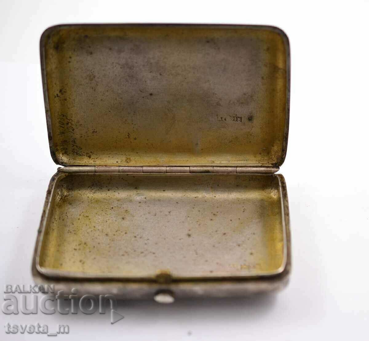 Παράδοση Ασημένιο ταμπακιέρα 117 γρ. 875 π.Χ. με niello - Ρωσική Αυτοκρατορία