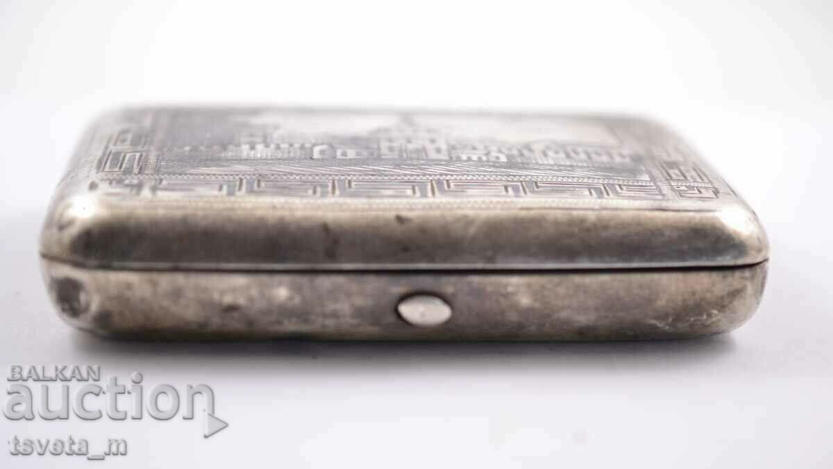 Silver snuff box 117 g. 875 BC with niello - Russian Empire - 5