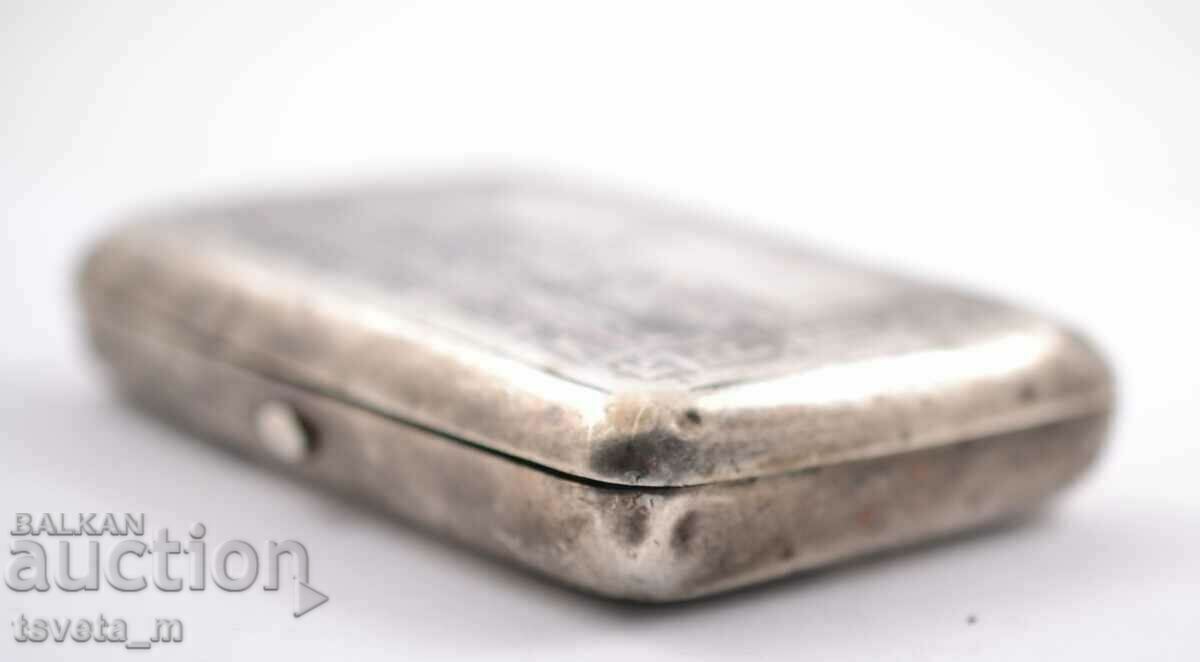 Silver snuff box 117 g. 875 BC with niello - Russian Empire - 6