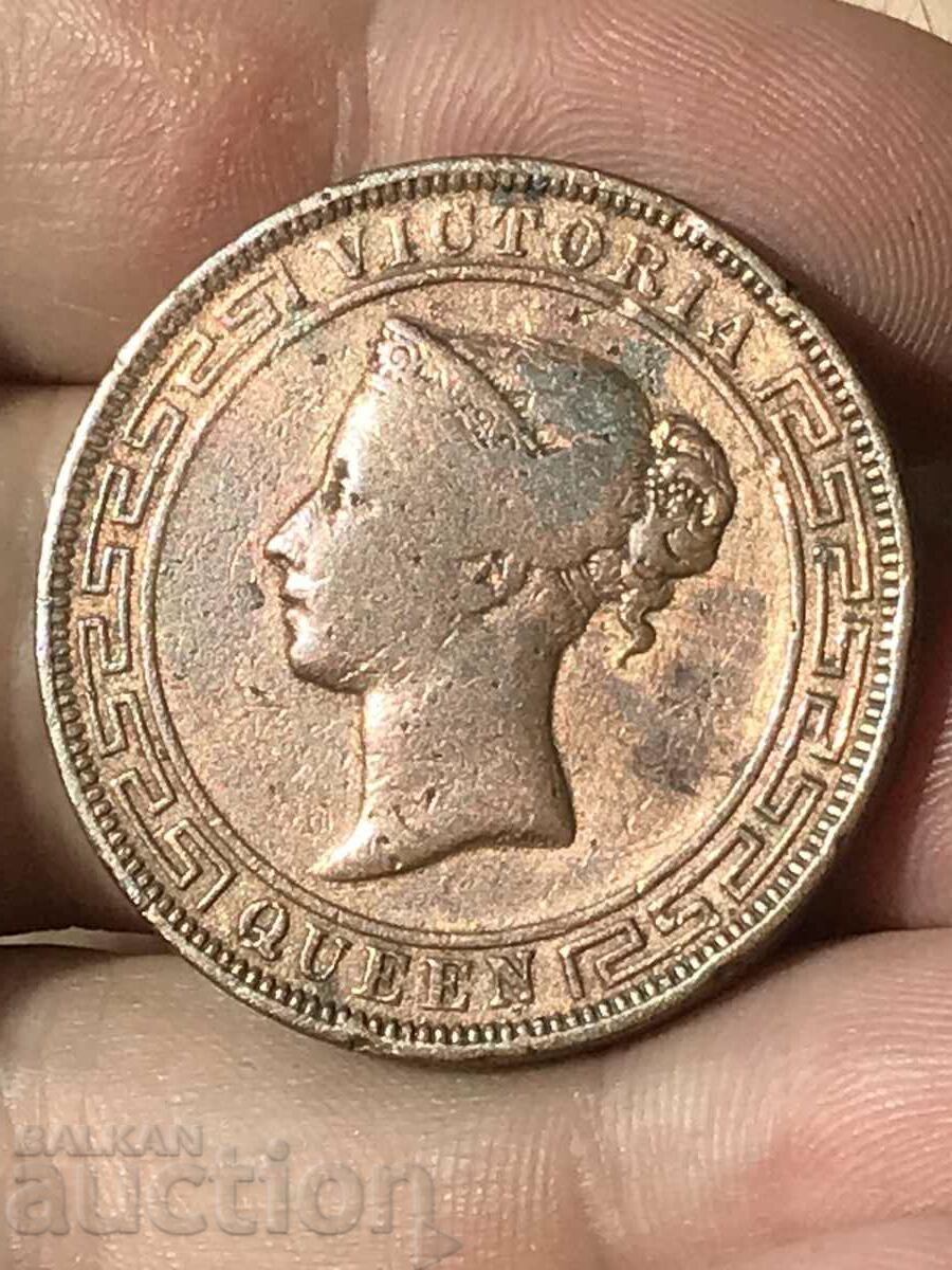 British Ceylon 5 Cent 1870 Victoria Rare Copper Coin with price 63.00 BGN | € 32.21 British Ceylon 5 Cent 1870 Victoria Rare Copper Coin with price 63.00 BGN | € 32.21