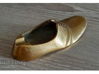 *$*Y*$* SHOE - ASHTRAY - BRONZE - EXCELLENT! *$*Y*$*