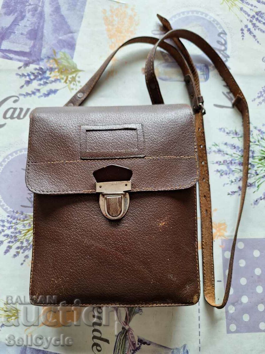 ✅OLD STUDENT BAG MADE OF GENUINE LEATHER ❗