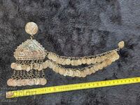 Стара Сребърна Възрожденска Tрепка прочелник накит носия 19В