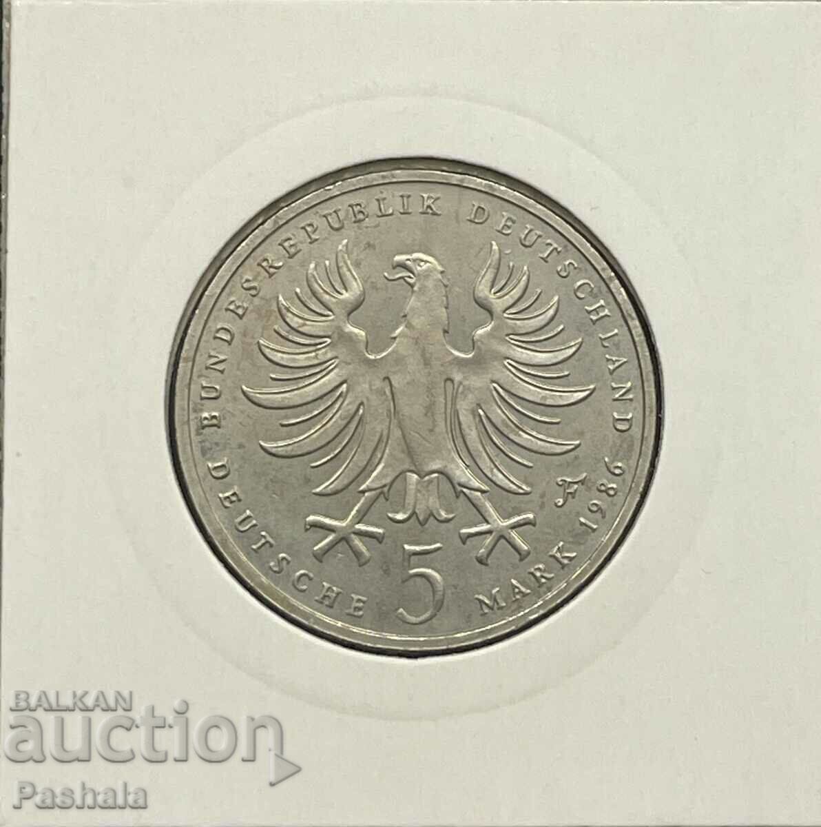 Germany 5 stamps 1986 FRG with price 10.00 BGN | € 5.11 Germany 5 stamps 1986 FRG with price 10.00 BGN | € 5.11