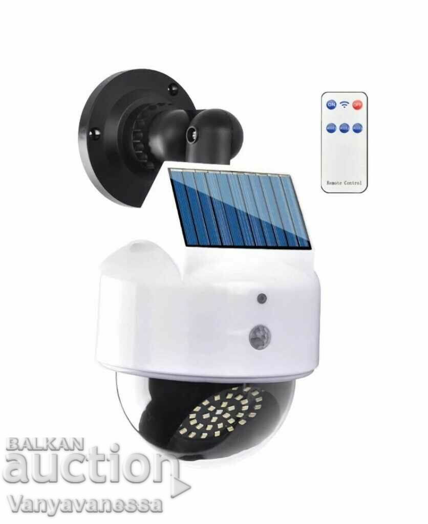 Solar lamp motion sensor and remote control