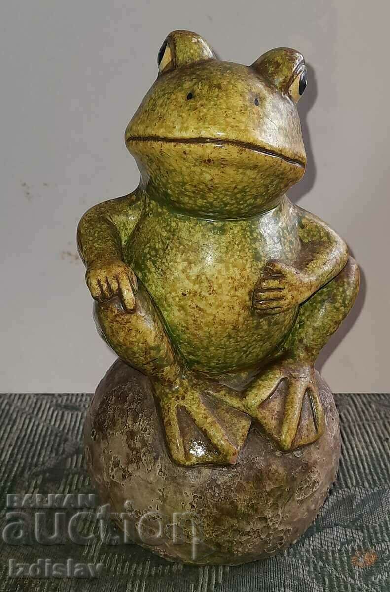 Handmade ceramic frog with price 80.00 BGN | € 40.90
