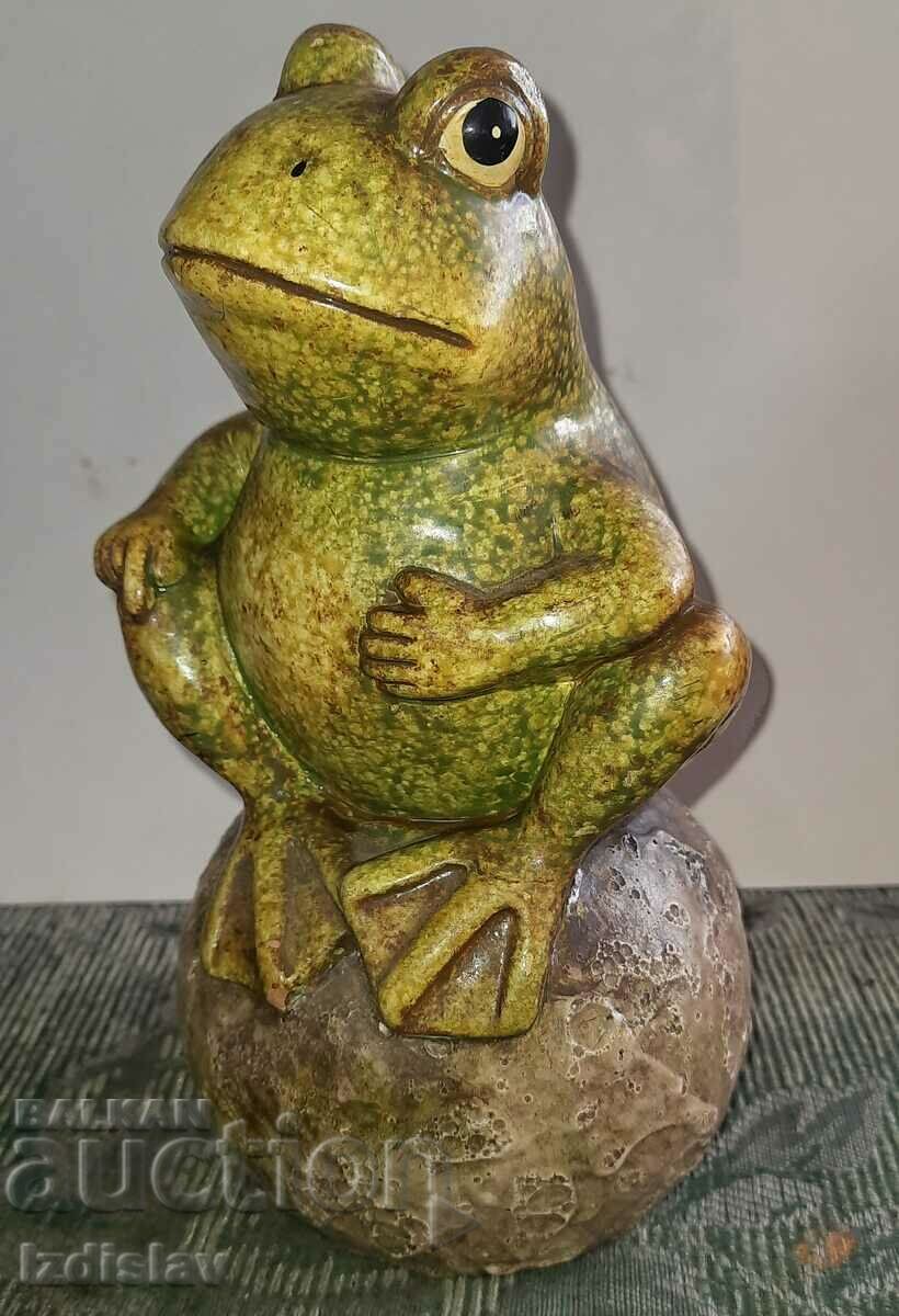 Handmade ceramic frog