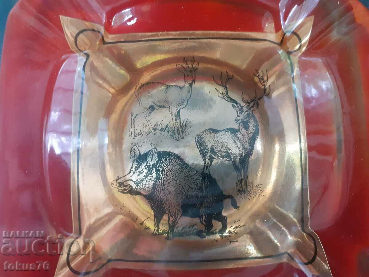 Auction A great old Russian ashtray - Katalin - with hunting motifs Auction A great old Russian ashtray - Katalin - with hunting motifs