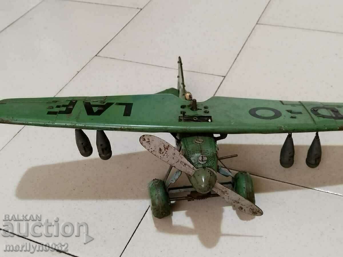 German Wehrmacht 1930s tinplate toy plane ORIGINAL