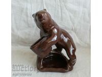 Scrumiera figurina cu suport pentru tigari Ursul SDMP Pietre batute Varna