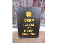 Semn metalic inscripție zâmbet emoticon zâmbet bucurie