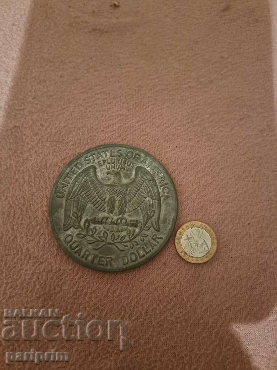 USA,25 cents 1972,HUGE,model???