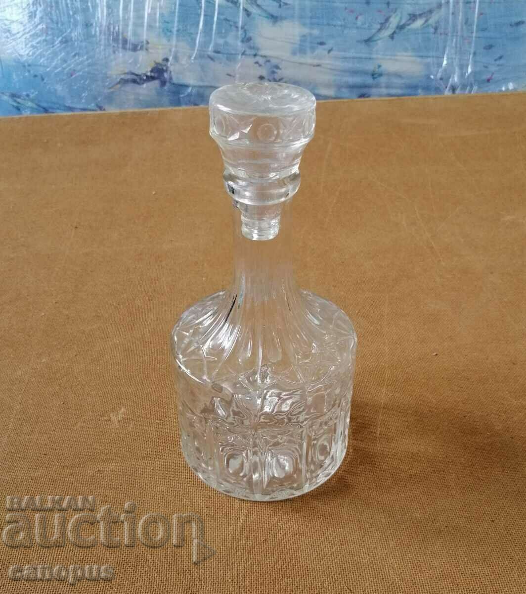 Old Bottle for Brandy, Whiskey, etc. - Glass Carafe Bottle