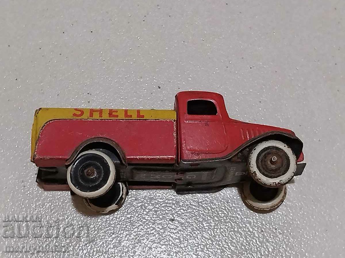 Delivery of German tin toy car truck SHELL 1930s Delivery of German tin toy car truck SHELL 1930s