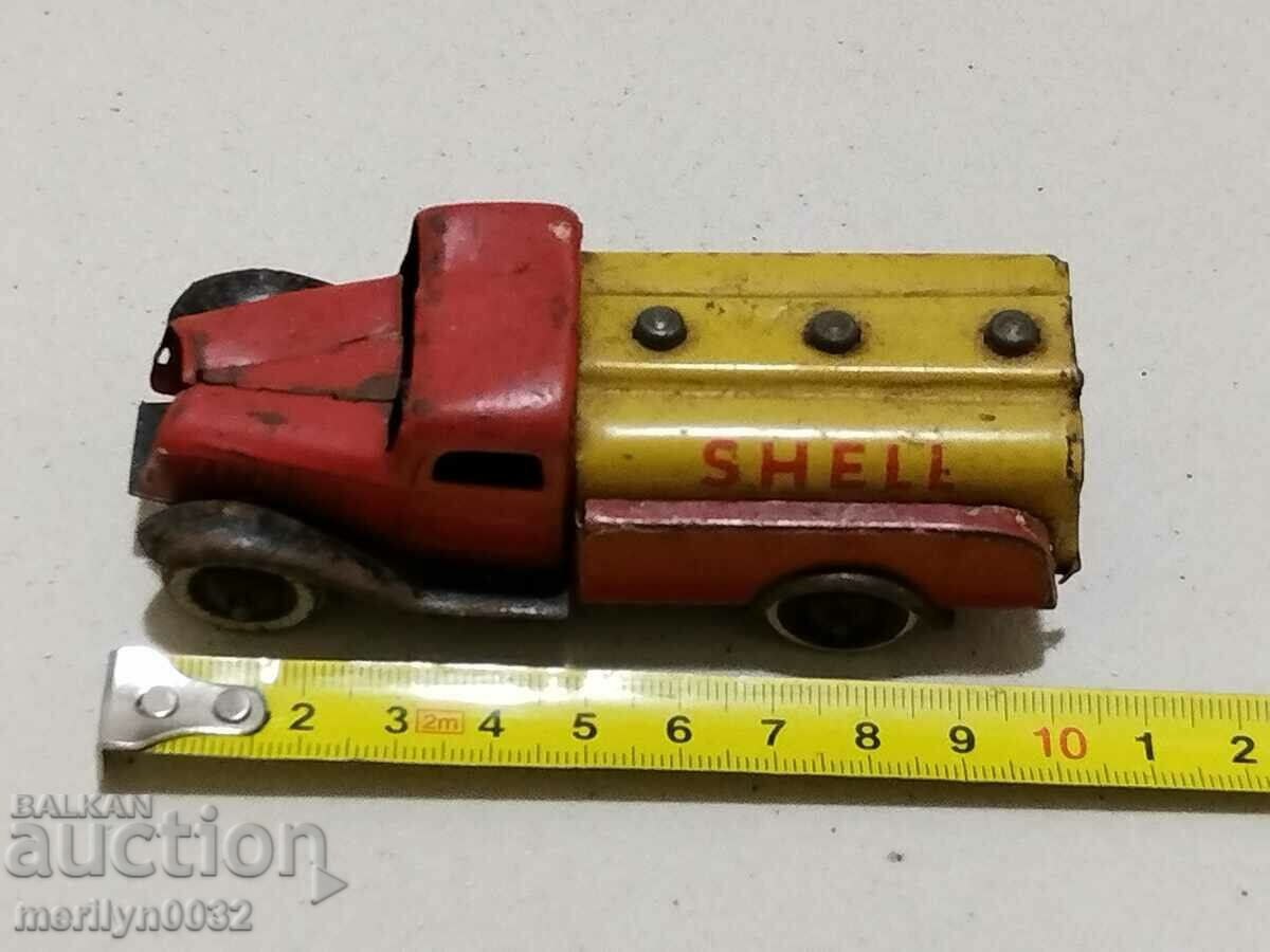 German tin toy car truck SHELL 1930s - 6 German tin toy car truck SHELL 1930s - 6