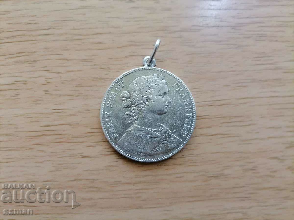 German thaler year 1859 made on a pendant