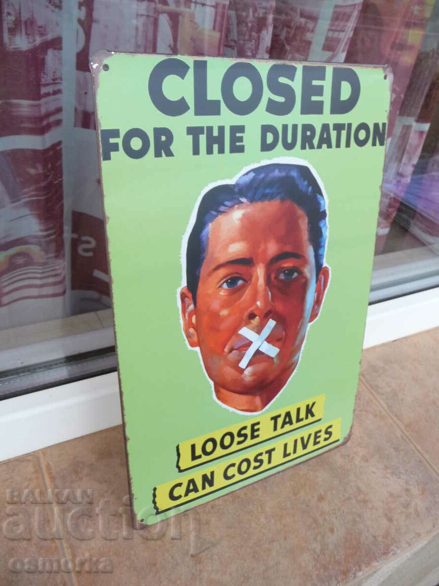 Metal plate inscription message man with a patch on his mouth with price 18.00 BGN | € 9.20 Metal plate inscription message man with a patch on his mouth with price 18.00 BGN | € 9.20