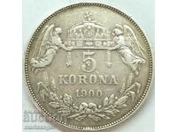 5 crowns 1900 5 crowns Austria Hungary Angels silver