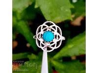 4677 Silver ring with Turquoise