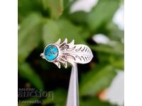 4705 Silver ring with blue copper Turquoise