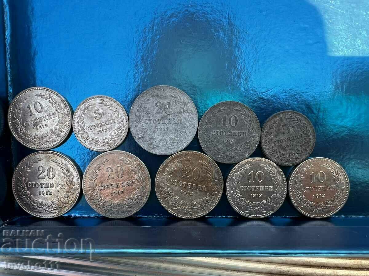 Лот монети с гланц 10 броя