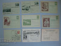 9 pcs. postcards 1944-1949.