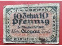 Банкнота-Германия-Шлезвиг-Холщайн-Глогау-10 пфенига 1920